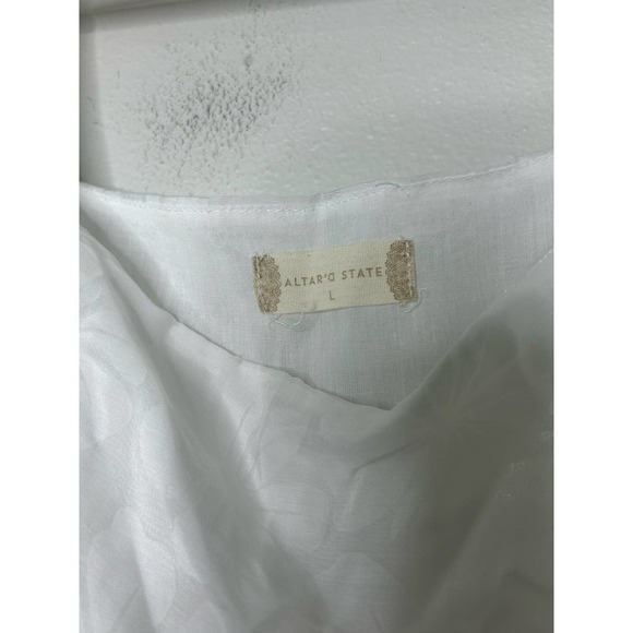 Altar'd State‎ White Floral Babdydoll Dress Large - Picture 6 of 9